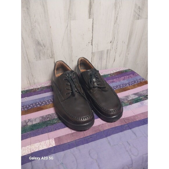 Ecco Moc Toe Brown Leather Shoes Comfortable, Men's 47 (13-13.5) - Picture 1 of 9